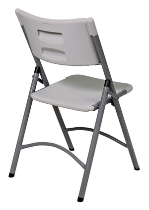 OSP Home Furnishings Resin Folding Chair Set of Four with Steel Frame for Banquet Patio or Indoor Use Resin PC-02