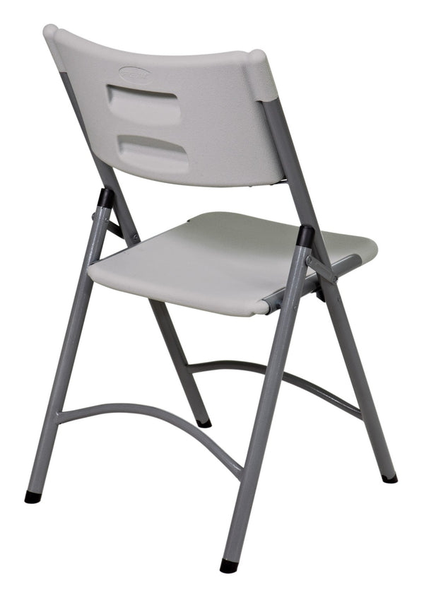 OSP Home Furnishings Resin Folding Chair Set of Four with Steel Frame for Banquet Patio or Indoor Use Resin PC-02