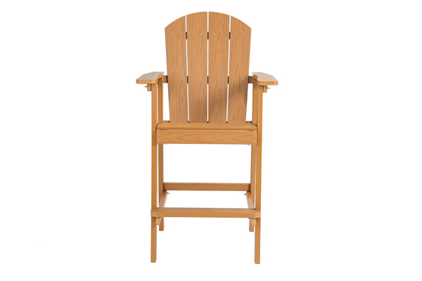 English Elm Lounge Teak-Color Outdoor Chair - All-Weather Comfort, Ergonomic Design & Space-Saving Features! W2085P364116
