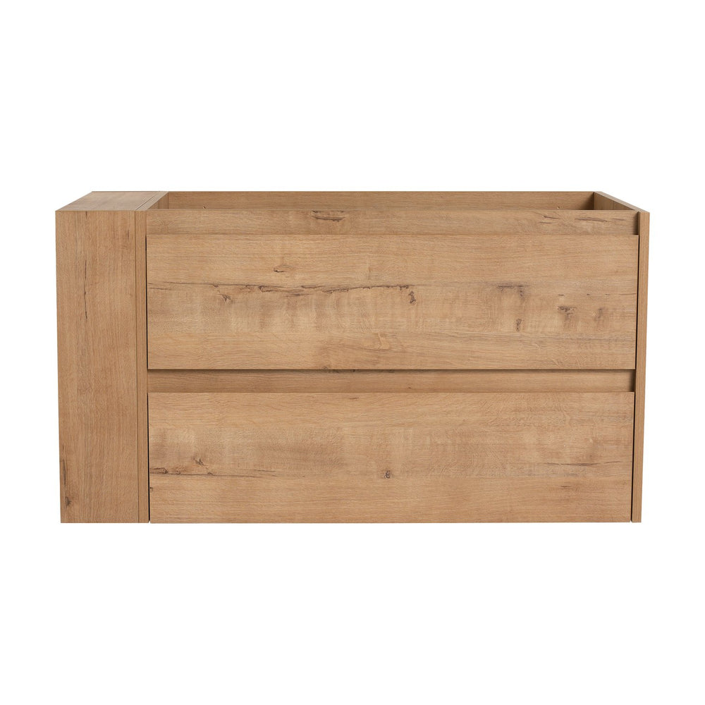 English Elm 36" Wall Mounting Bathroom Vanity with Soft-Close 2/3 Drawers, Adjustable Side Shelf, Water-Resistant Finish W999P168519