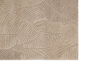 Sunpan Calathea Hand-Tufted Rug - Unique Artisan Craftsmanship with Tropical Palm Leaf Design for Your Home Sand