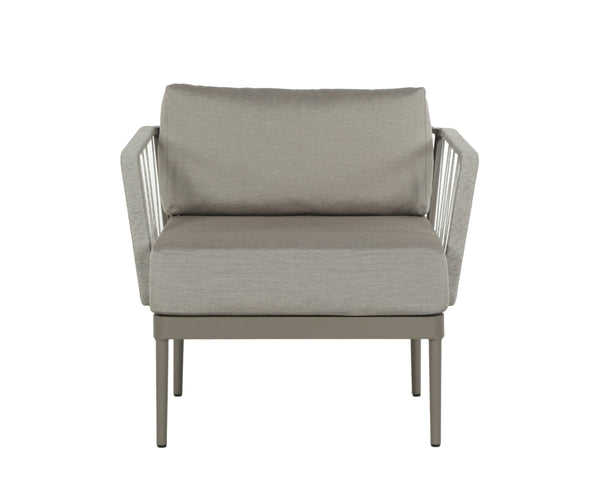 Sunpan Catania Armchair - Stylish Outdoor Seating with Eco-Friendly Materials and Weather-Resistant Design Grey / Palazzo Taupe