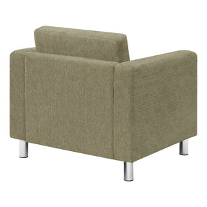 OSP Home Furnishings Pacific Club Chair with Chrome Legs Modern Upholstered Accent Seat for Living Room Armchair PAC51-S126