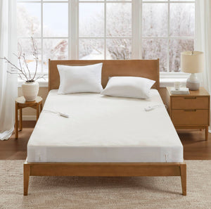English Elm 1-Piece Full Heated Mattress Pad - Soft Polyester, 5-Setting Controller, Deep 15" Skirt For Comfort B035P408312