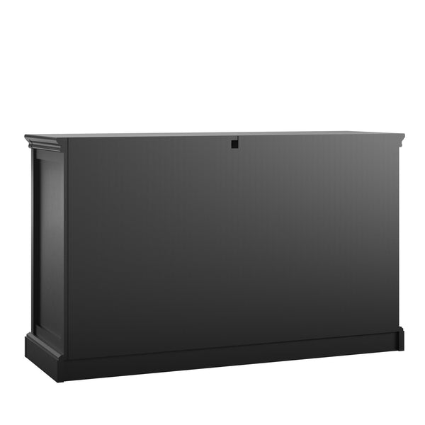 English Elm Bristol Six Drawer Bedroom Dresser with Smooth Metal Slides and Classic Black Finish B2733S00014