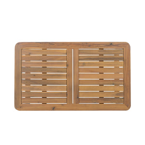 English Elm 2-piece Acacia Wood Outdoor Daybed and Coffee Table Set Resort Coastal Style N770P378689L_N770P373436L