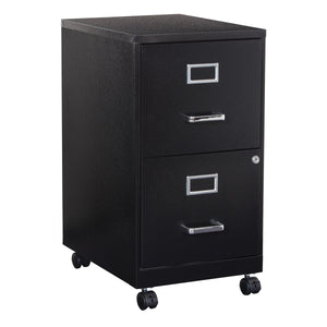 OSP Home Furnishings Metal File Cabinet Black