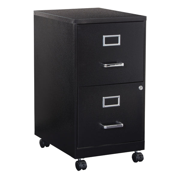 OSP Home Furnishings Metal File Cabinet Black