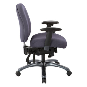 OSP Home Furnishings Multi-function Ergonomic High Back Office Chair with Lumbar Support and Titanium Base Mid Jet 8512-297