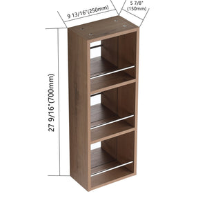 English Elm 10'' Wall Mount Bathroom Mirror Cabinet Open Shelf Plywood Melamine Storage Organizer W999P470292