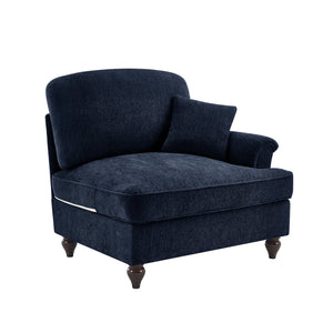 English Elm Sofa Rsf Chenille Sectional with Floral Backrest and Detachable Ruffle Skirt Design W3041P332620