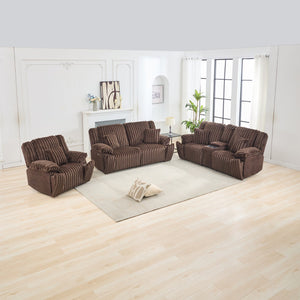 English Elm M079 Power Reclining Sofa Set With Loveseat & Single Recliner - Comfort, Style & Usb Charging! W1805S00106