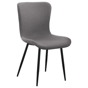 English Elm Grant Grey Extendable 5 Piece Dining Set with Upholstered Chairs and Metal Legs B062S01561