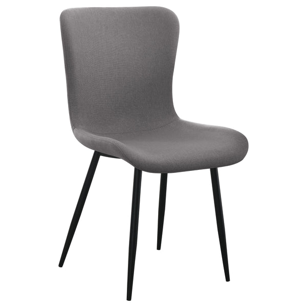 English Elm Grant Grey Extendable 5 Piece Dining Set with Upholstered Chairs and Metal Legs B062S01561