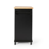 Christopher Knight Home® - Noble House - Batavia Contemporary Kitchen Cart with Wheels