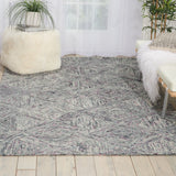 Nourison Linked LNK01 Handmade Hand Tufted Borderless Design Indoor Only Modern  Rug Heather, Heather 100% Wool 99446384058