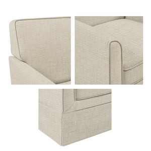 JLA Home 510 Design - Accent Slipcover-Inspired Armchair with Piped Detailing, Skirted Base & Removable Cushion for Comfort 5DS100-0033