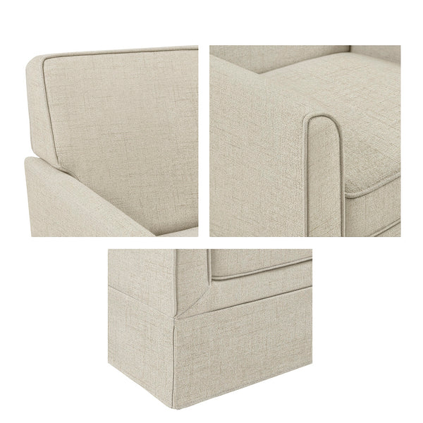 JLA Home 510 Design - Accent Slipcover-Inspired Armchair with Piped Detailing, Skirted Base & Removable Cushion for Comfort 5DS100-0033