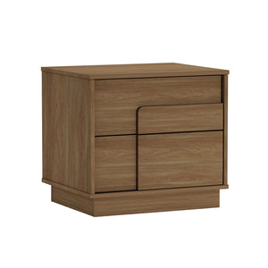 English Elm Horizon 22" Nightstand with Push-to-Open Drawers, Whitewashed Wood Grain, Sleek Handle-Free Design Maple B365P398188
