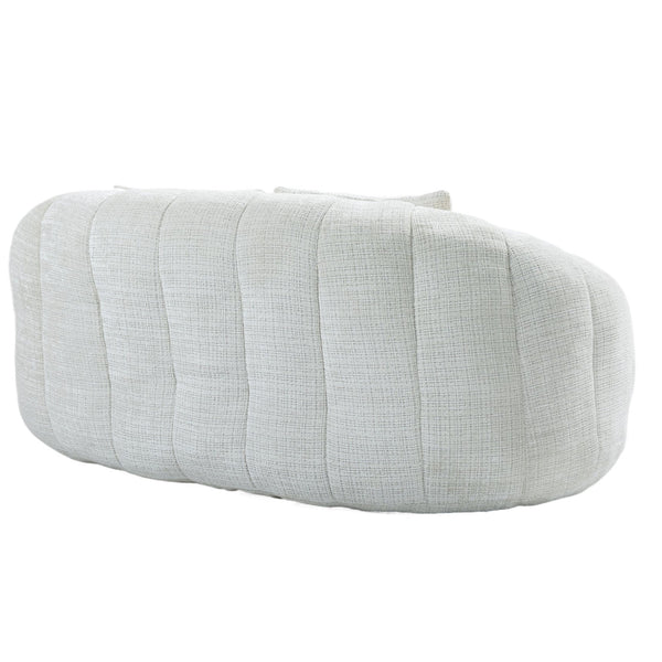 English Elm Bean Bean Bag Sofa High-Density Memory Foam Two-Seater Lounger High Back Chenille Cozy Support Beige W395P181433