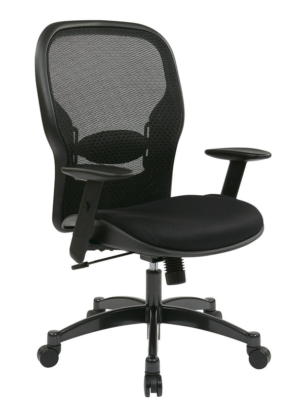 OSP Home Furnishings Professional Ergonomic Mesh Back Office Chair with Lumbar Support and Padded Seat Cushion 2300