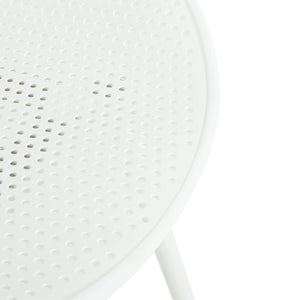 English Elm Christopher Knight Home® - Gable Outdoor Dining Chair Set of 2 – Weather-Resistant Resin Build, Perforated Diamond Pattern Comfort White N775P176686K