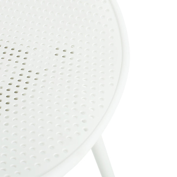 English Elm Christopher Knight Home® - Gable Outdoor Dining Chair Set of 2 – Weather-Resistant Resin Build, Perforated Diamond Pattern Comfort White N775P176686K