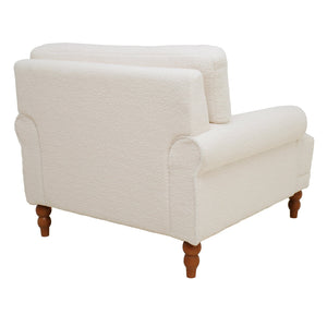 English Elm Mirod Oversized Polyester Accent Chair with Column Legs and Ergonomic Lumbar Support N760S0000028W