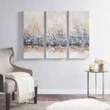 Madison Park Twilight Mystere Glam/Luxury Hand Embellished 3-Piece Canvas Wall Art Set MP95C-0172 Blush/Grey