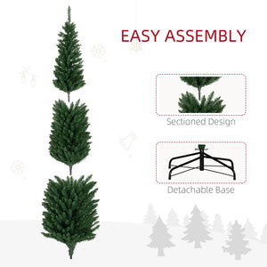 English Elm 8' Slim Pencil Christmas Tree with 250 Multicolored Led Lights and Pine Cone Accents T3971P401791