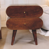 English Elm Solid Wood Bubble Chestnut Bedside