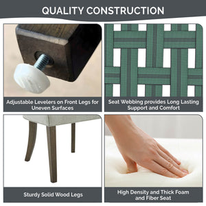 JLA Home Madison Park Signature - Ultra Upholstered Dining Side Chairs Set of 2 — Plush Chenille Armless Seats, Solid Wood Legs, Tailored Trim MPS108-0296