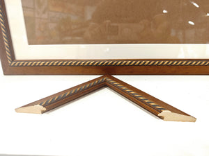 English Elm 24x32 Solid Wood Picture Frame with Replaceable Canvas, Organic Acrylic Glass, Elegant Wall Art Decor Brown T3976P383249