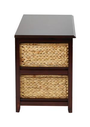 OSP Home Furnishings Seabrook Two-Tier Storage Unit Espresso