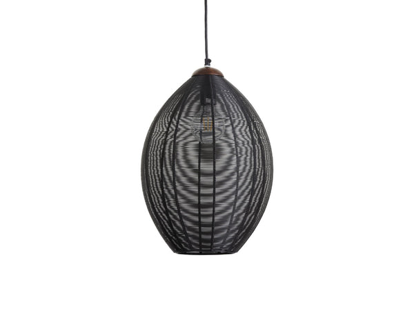 Sunpan JULE Pendant Light - Handcrafted Rustic Iron & Mango Wood Design for Unique Home Décor Spaces 105518