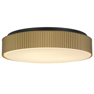 English Elm 13 Inch Matte Led Flush Mount Dimmable Ceiling Light for Bedroom Hall or Kitchen Antique Brass B370P421876