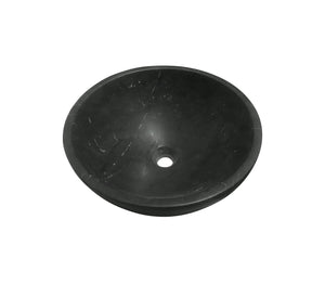 English Elm Luxury Solid Natural Marble Vessel Sink Round Matte Stone Basin Above Counter Vanity W1696P408023