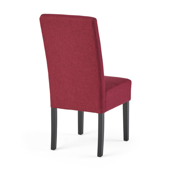 English Elm Hanford Upholstered Dining Chair Set of 2 with T-stitch Back and Tapered Legs N767P360602R