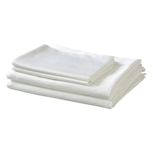 English Elm Bamboo Cotton Blend Sheet Set Breathable Moisture Wicking Soft Weave for Cool Sleep Ivory B180P172119