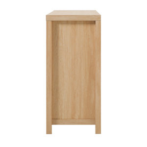 58" 4-Door Sideboard w/ Arched Rattan Panels Coastal Oak SAHD5DCO Walker Edison