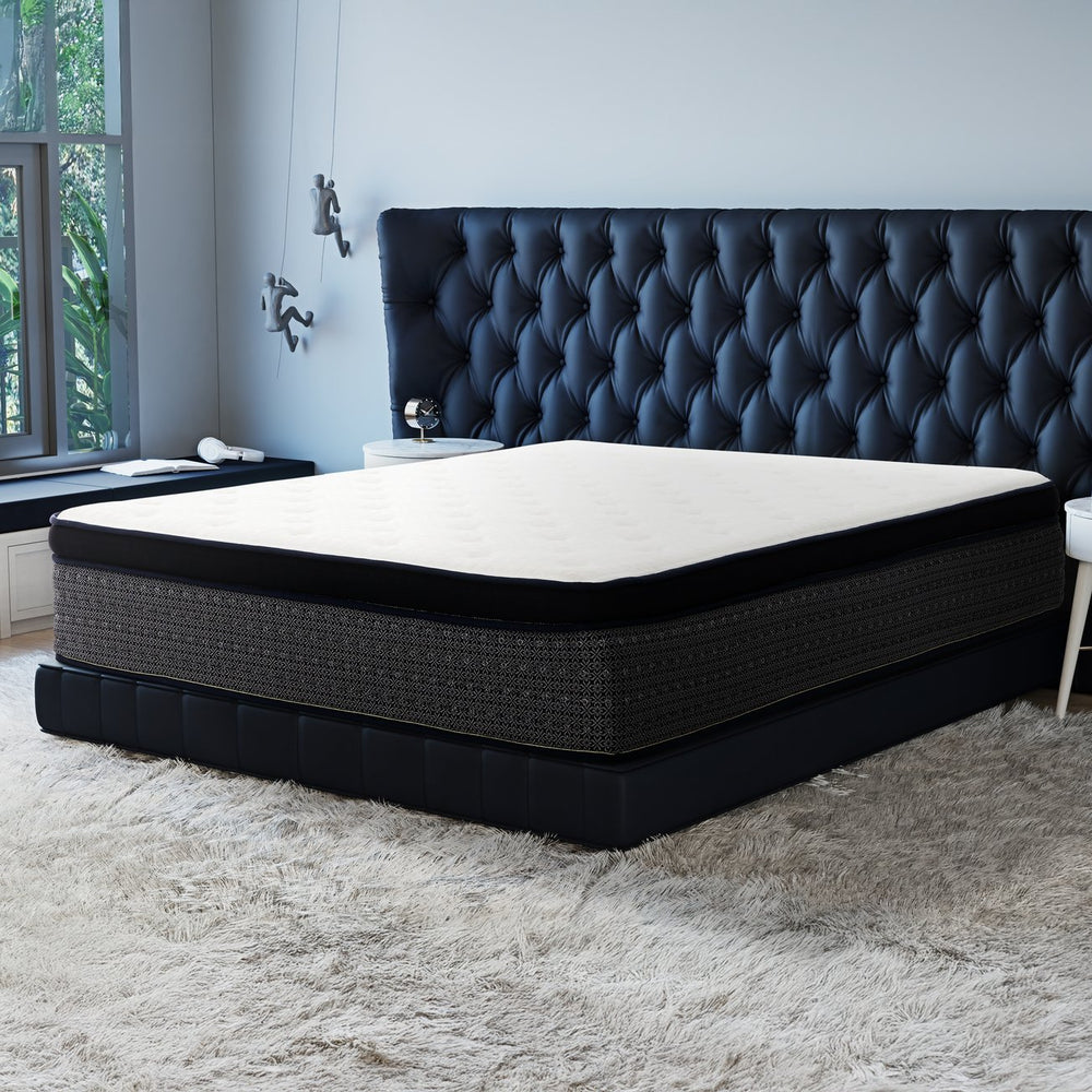 English Elm 14 Inch Full Hybrid Mattress Gel Foam Pocket Coils Ice Yarn Euro Top Cooling B011P474213