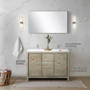 English Elm Rustic Acacia Double Bath Vanity With Cultured Marble Top, Brushed Nickel Faucet & Elegant Mirror Set B2731S01710-GIGA