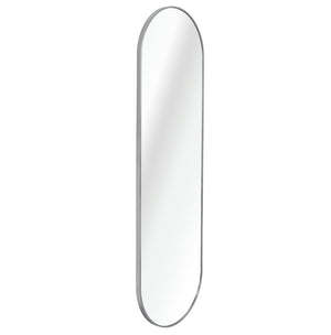 English Elm Silver 63 x 20in Pill Shaped Full-Length Mirror – 4mm HD Shatterproof Glass, Aluminum Frame, Easy Install W2203P230583