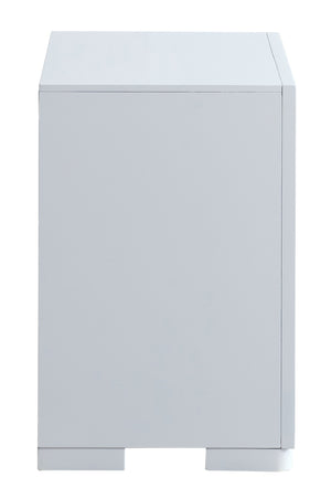 English Elm Milan Contemporary Wood Nightstand with Built in Led Lighting and Wave Sensor Control White B078P497947