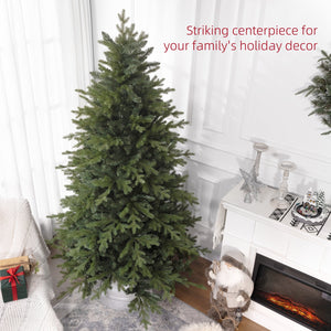 English Elm Homcom 7Ft Artificial Christmas Tree With 2445 Tips, Easy Setup, And Stable Metal Stand For Holidays W2225P229375