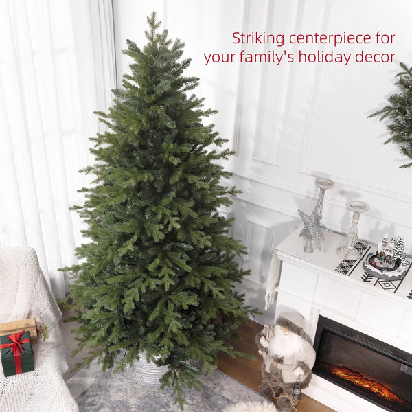 English Elm Homcom 7Ft Artificial Christmas Tree With 2445 Tips, Easy Setup, And Stable Metal Stand For Holidays W2225P229375