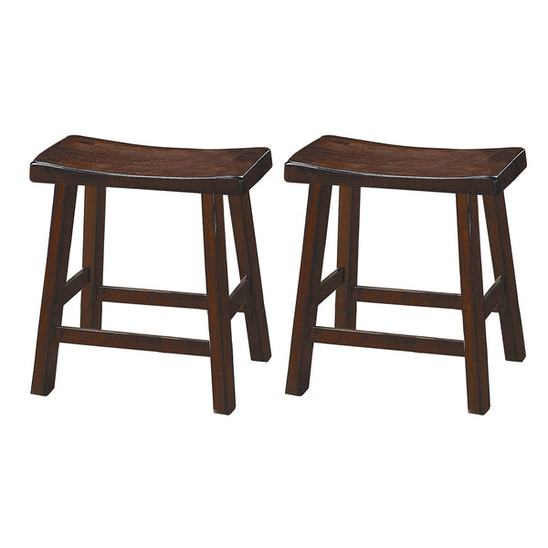 English Elm Wooden Saddle Seat Backless Counter Stools Rustic Solid Build for Kitchen Islands B056P417113