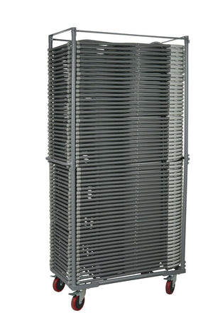 OSP Home Furnishings Caddy for Folding Chairs Holds 60 Seats with Locking Swivel Casters for Event Venues TC104