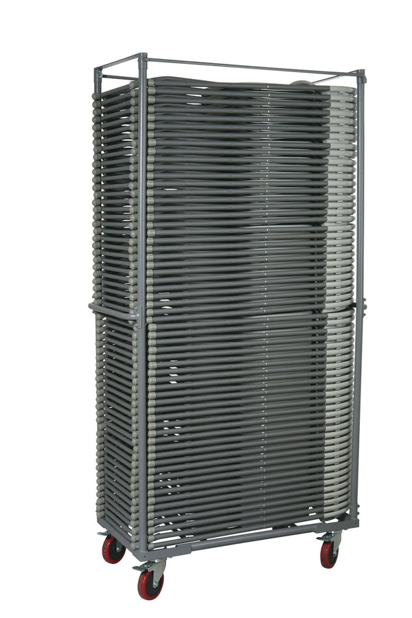 OSP Home Furnishings Caddy for Folding Chairs Holds 60 Seats with Locking Swivel Casters for Event Venues TC104