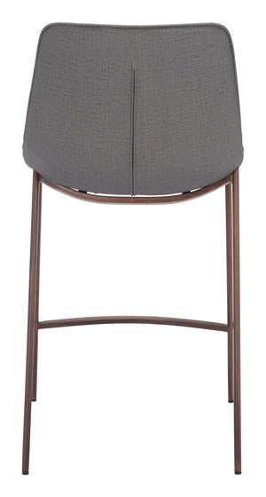 Magnus Counter Stool - Set of 2 Slate Gray & Walnut 109936 Zuo Modern